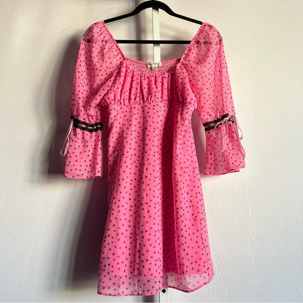 Miss Selfridge Pink Romantic Floral Dress